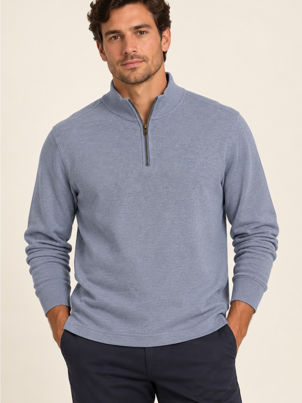 Rodd & Gunn Light Blue Half-Zip Sweater